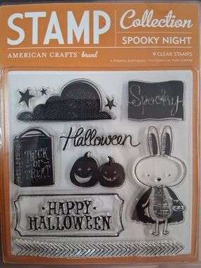 Spooky Night Clear Stamp Set - Orange